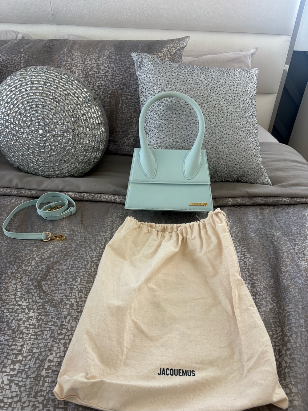 Jacquemus Mint Mini Top-Handle Shoulder Bag